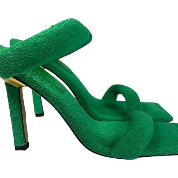 green Good American terry cloth strap heel - Picture 7 of 8